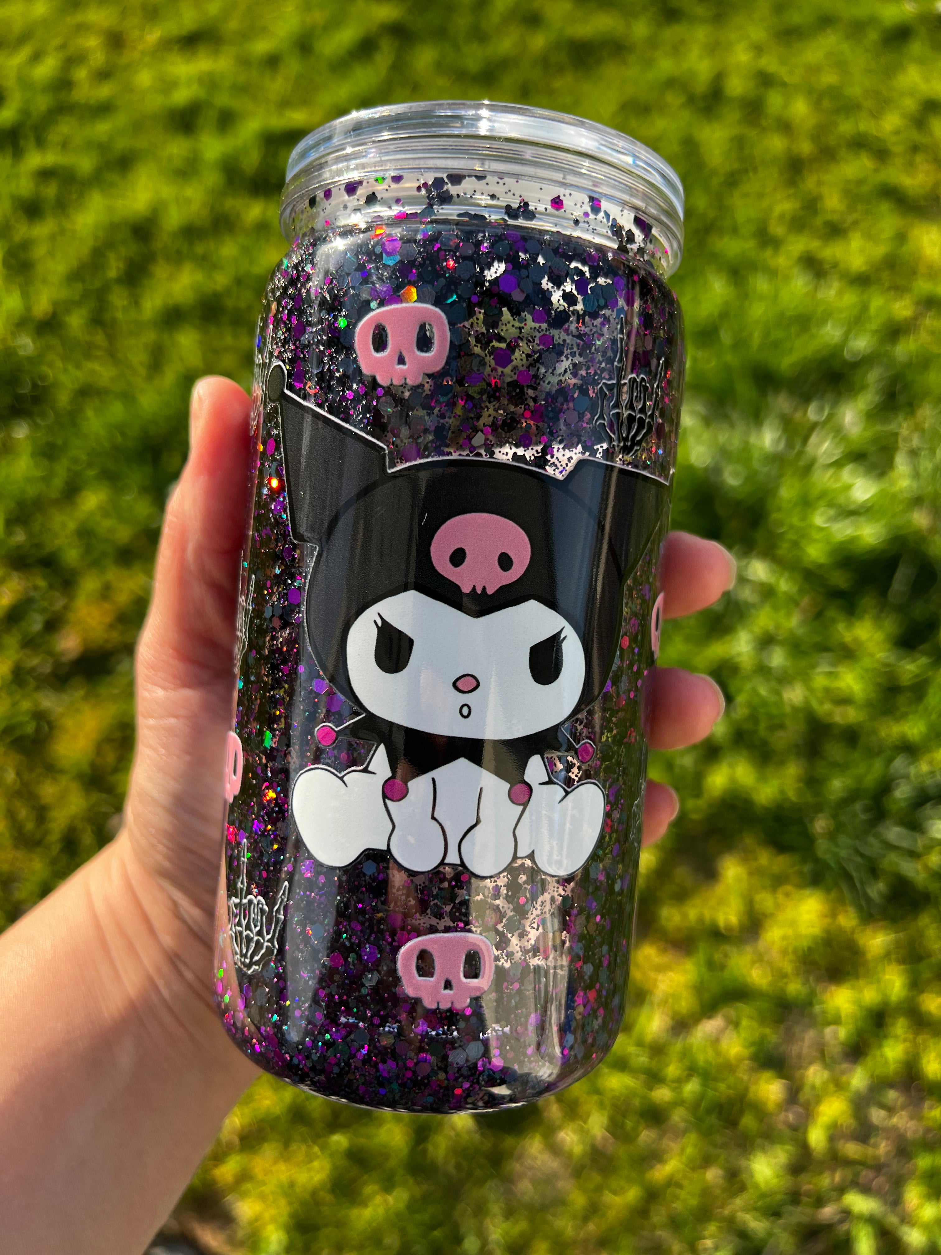 Kuromi Snowglobe Tumbler Acrylic - 16oz