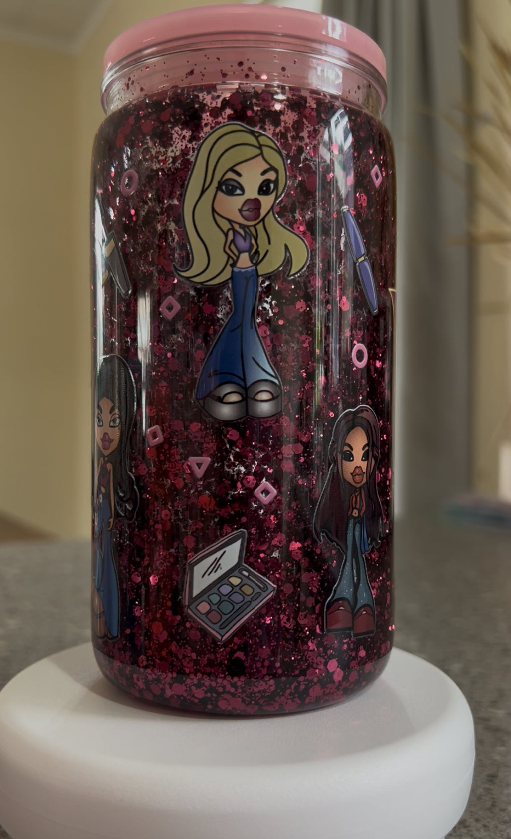 Bratz Snowglobe Glitter Tumbler Acrylic - 16oz