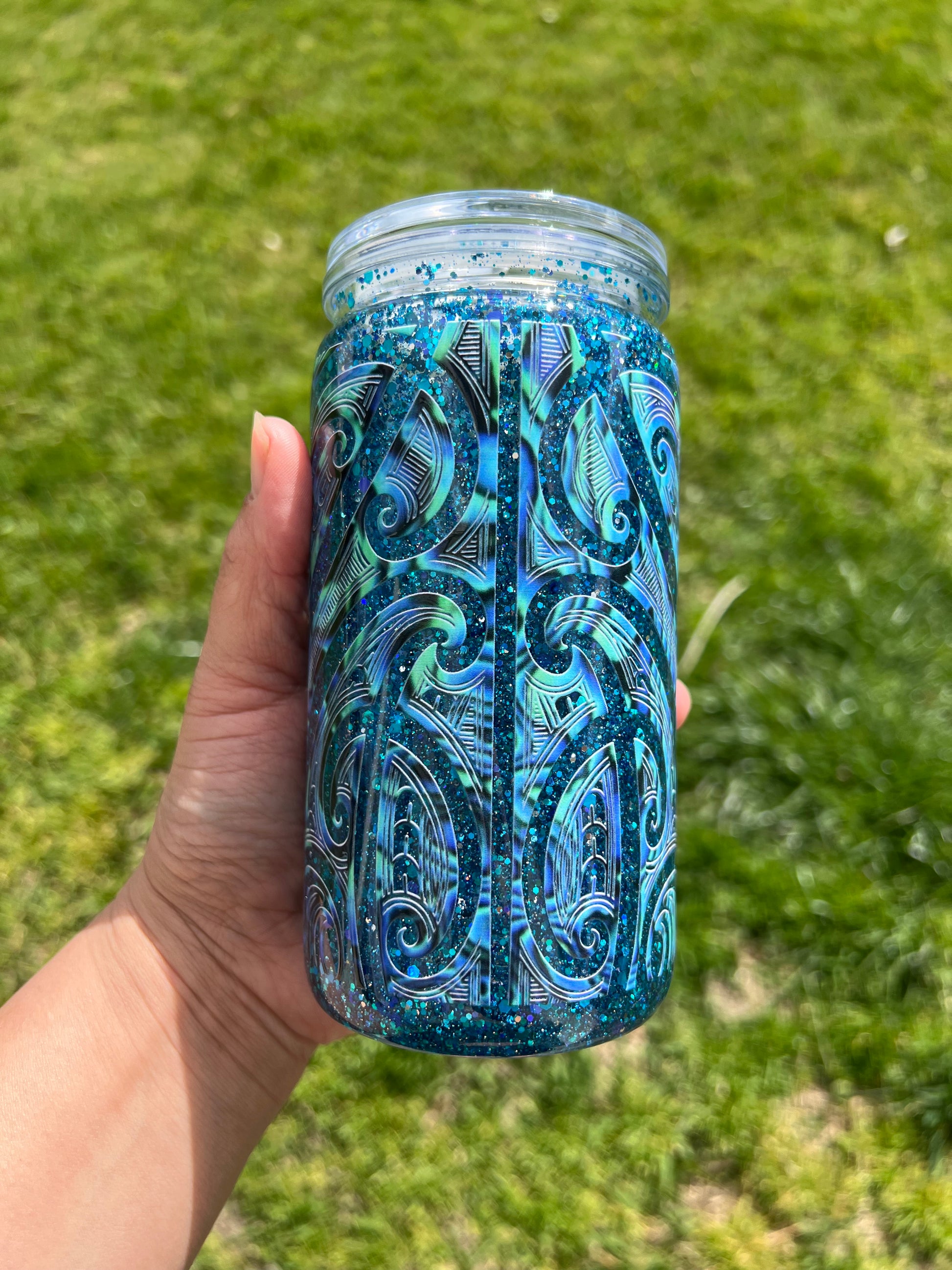 Te Whatu Moana Snowglobe Tumbler Acrylic - 16oz
