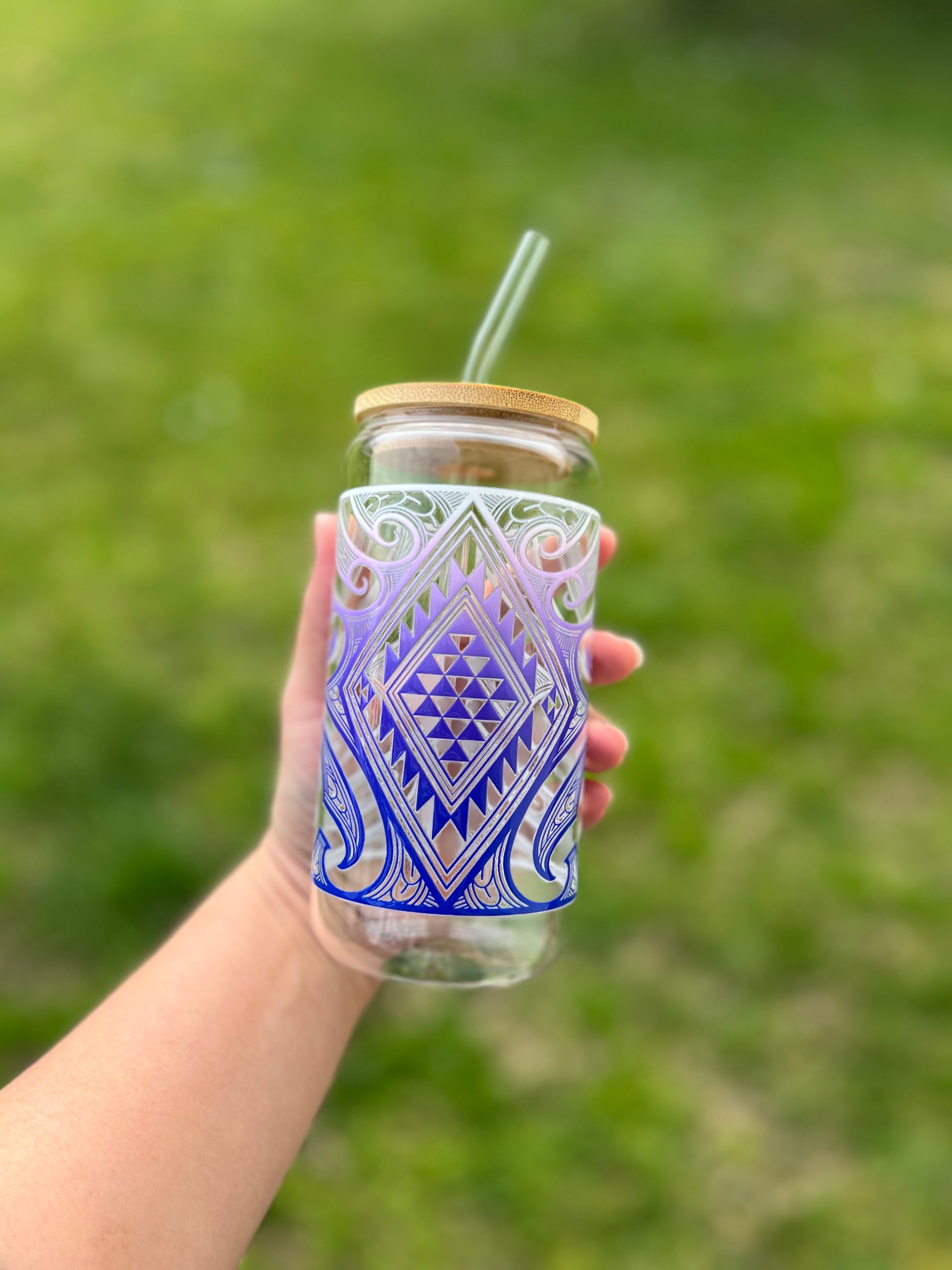 Waiporoporo Glass Tumbler 16oz