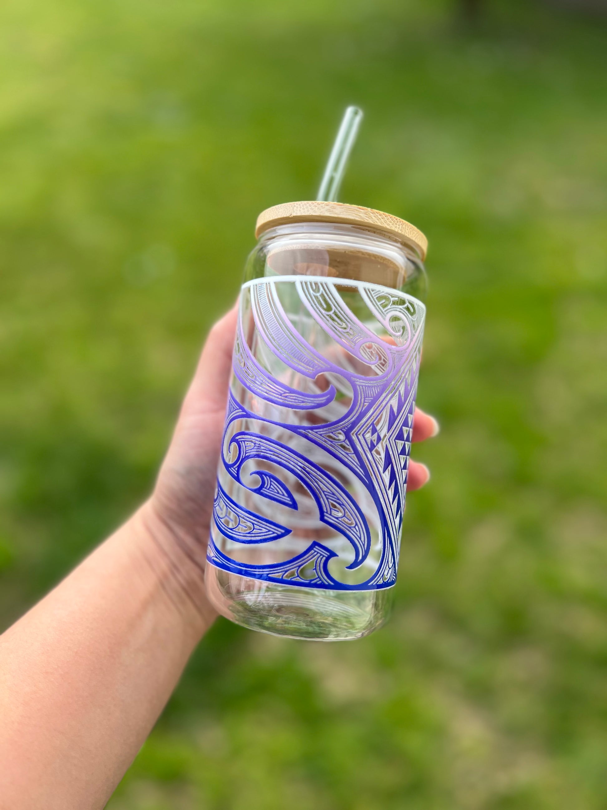 Waiporoporo Glass Tumbler 16oz