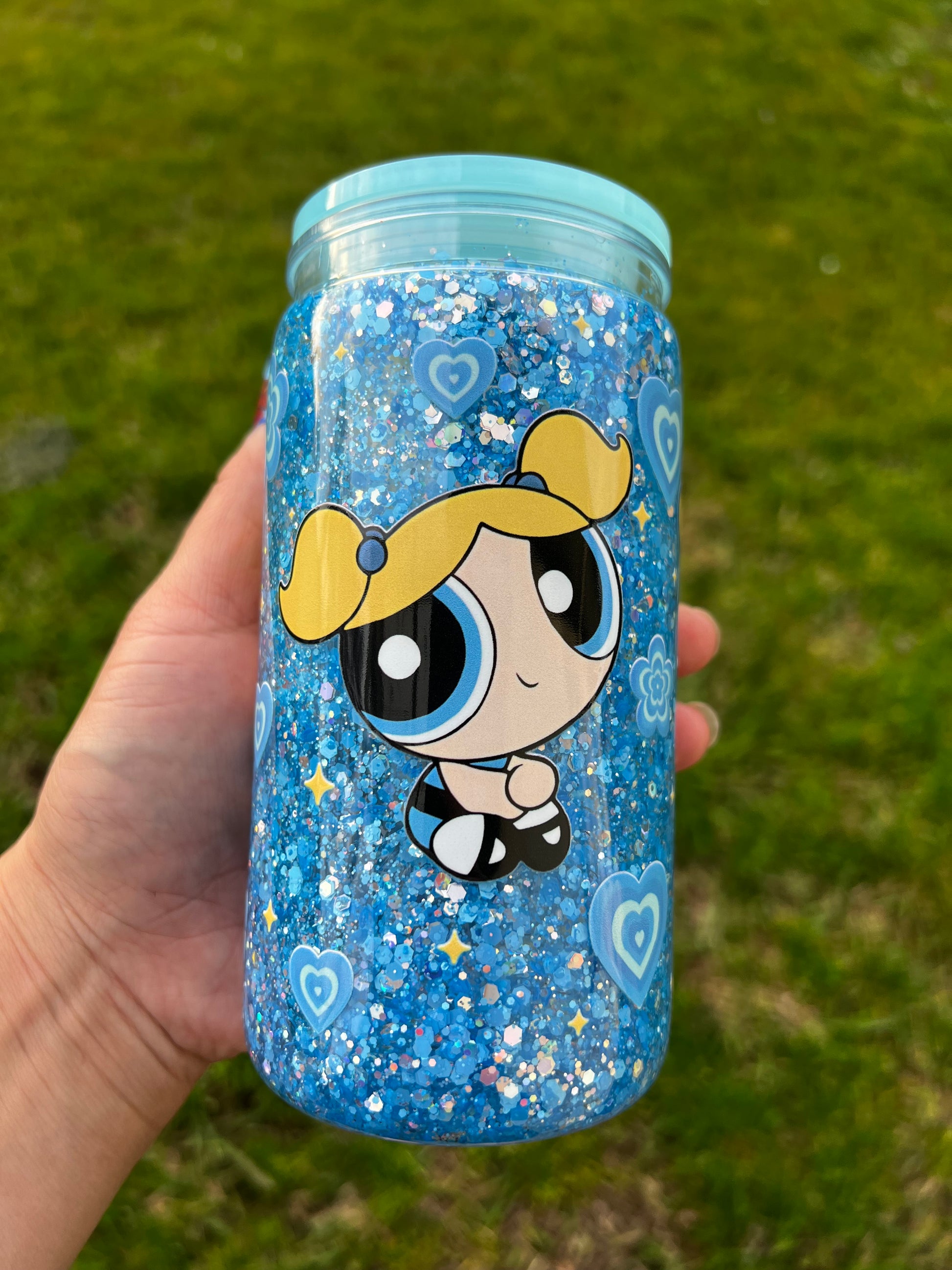 Bubbles PPG Snowglobe Glitter Tumbler Acrylic- 16oz