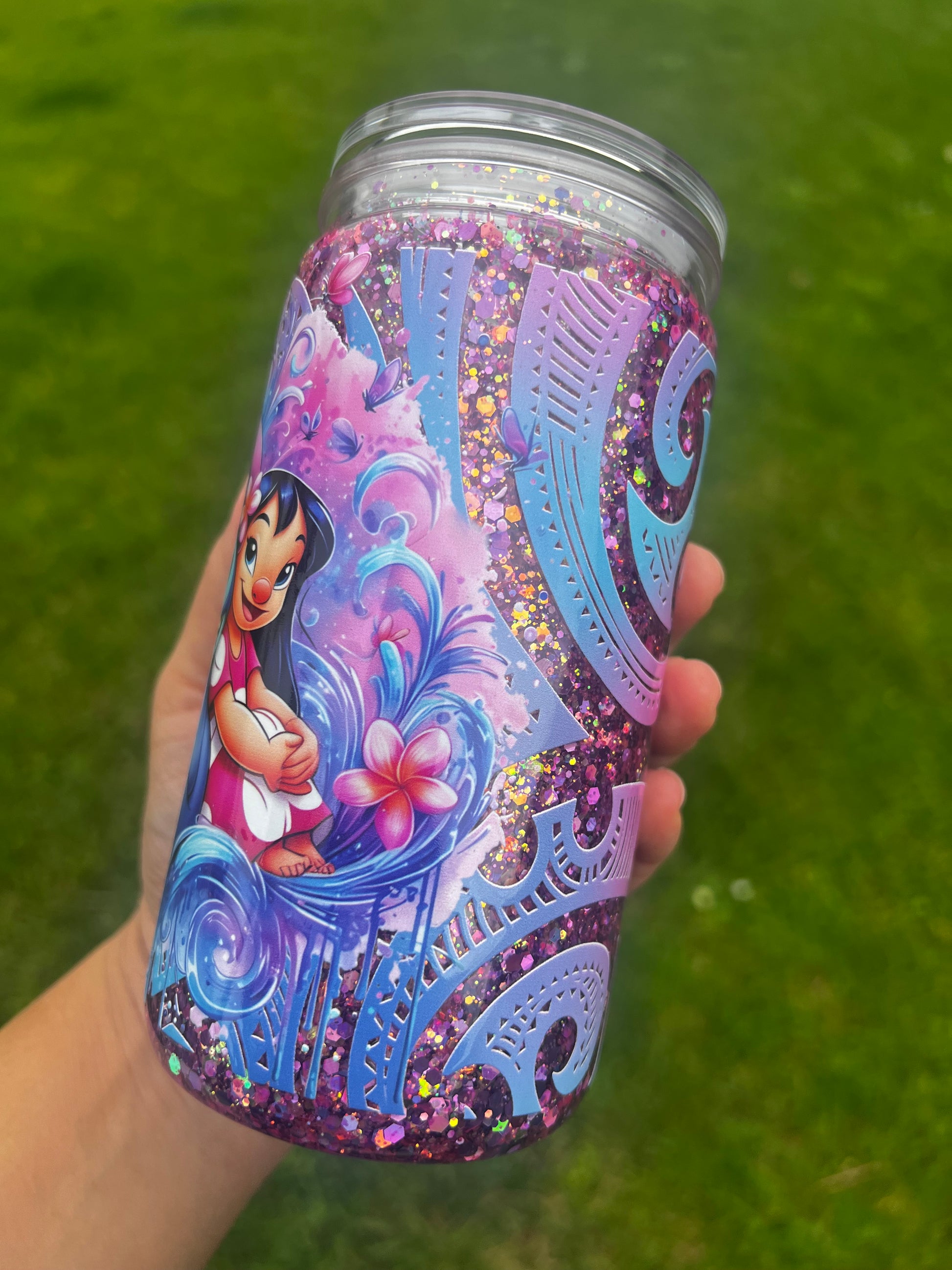 Lilo & Stitch Snow Globe Tumbler 16oz - Acrylic