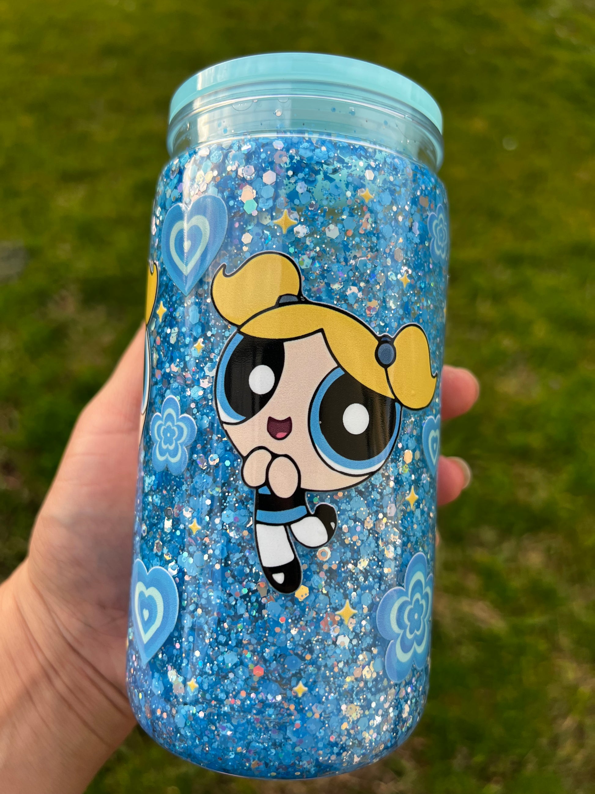 Bubbles PPG Snowglobe Glitter Tumbler Acrylic- 16oz