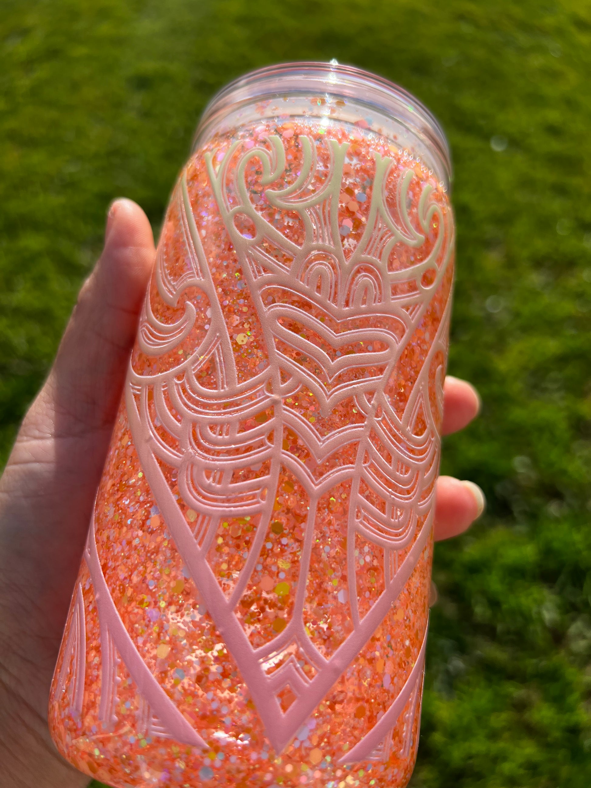 Pineapple Skies Snowglobe Tumbler Acrylic - 16oz