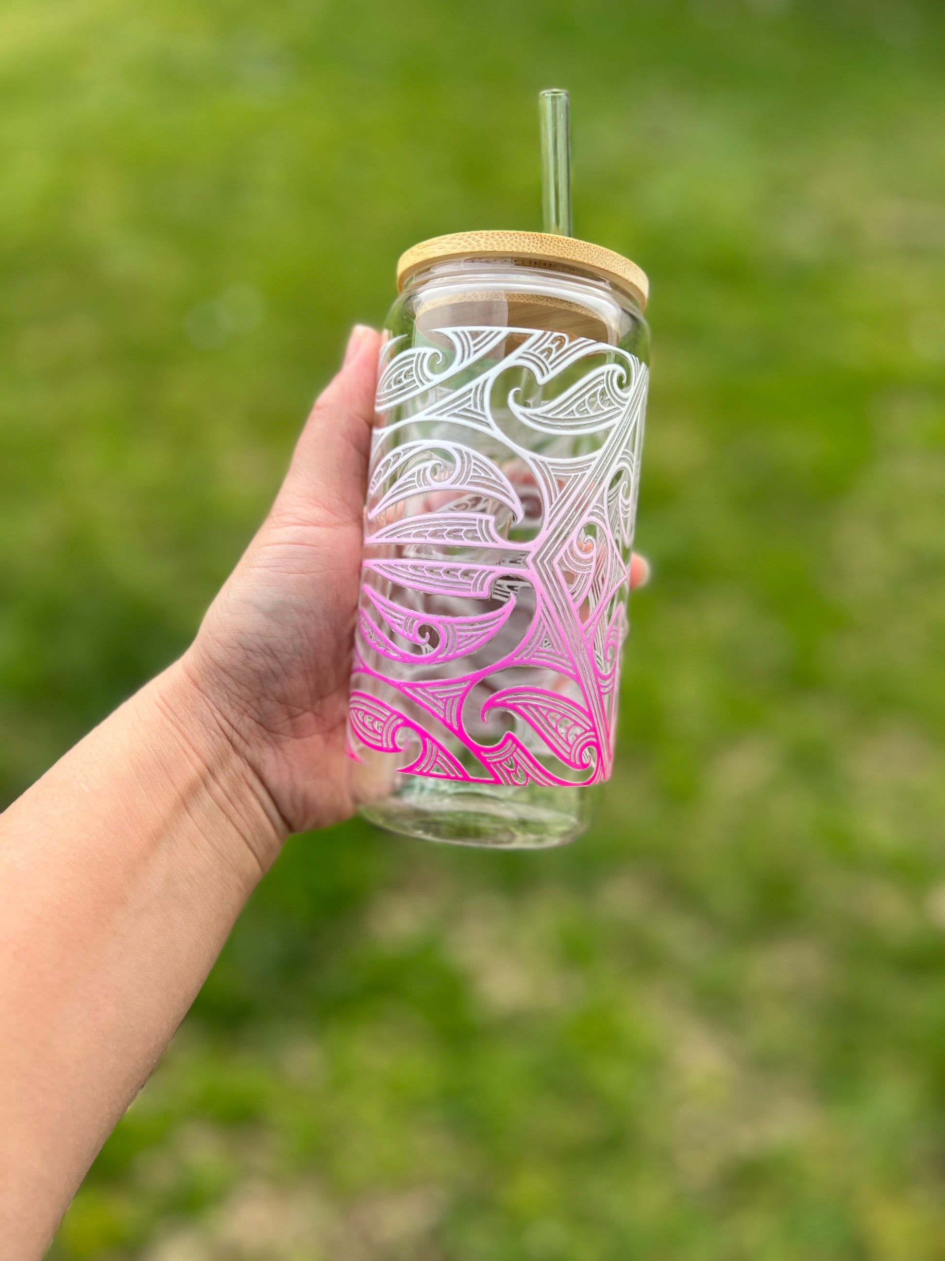 Huka Rōpere Glass Tumbler 16oz