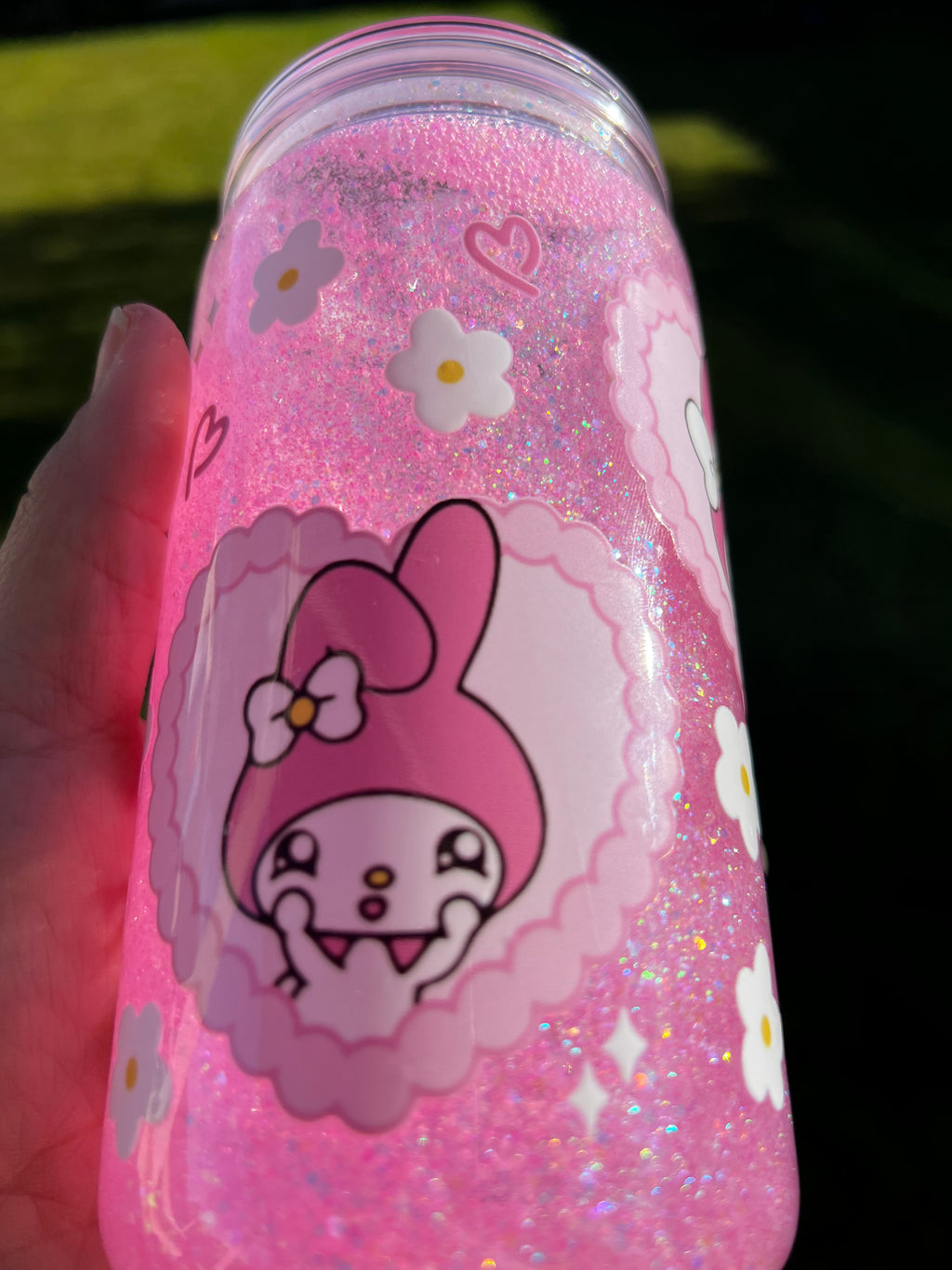 My Melody Snowglobe Glitter Tumbler Acrylic - 16oz