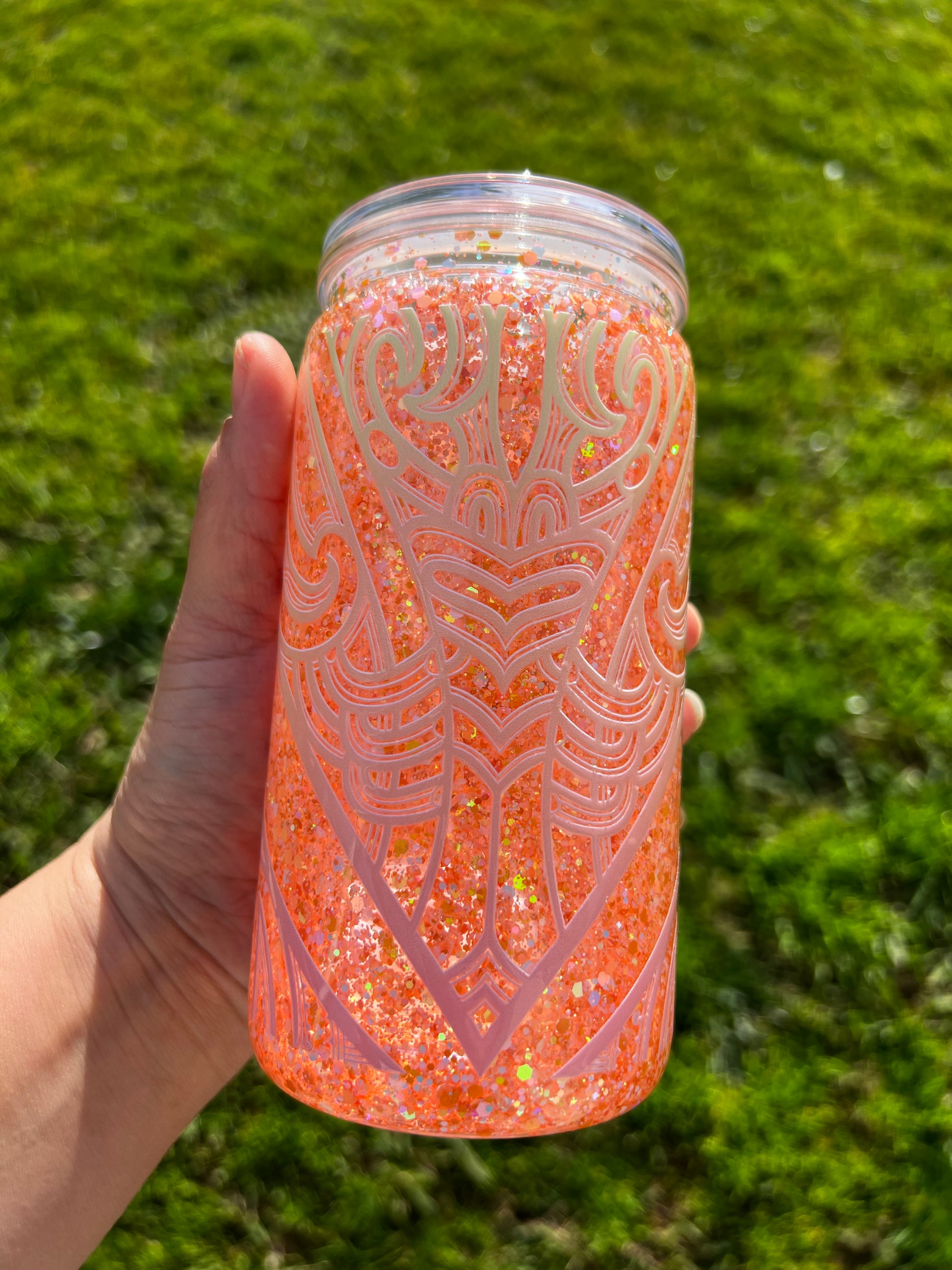 Pineapple Skies Snowglobe Tumbler Acrylic - 16oz
