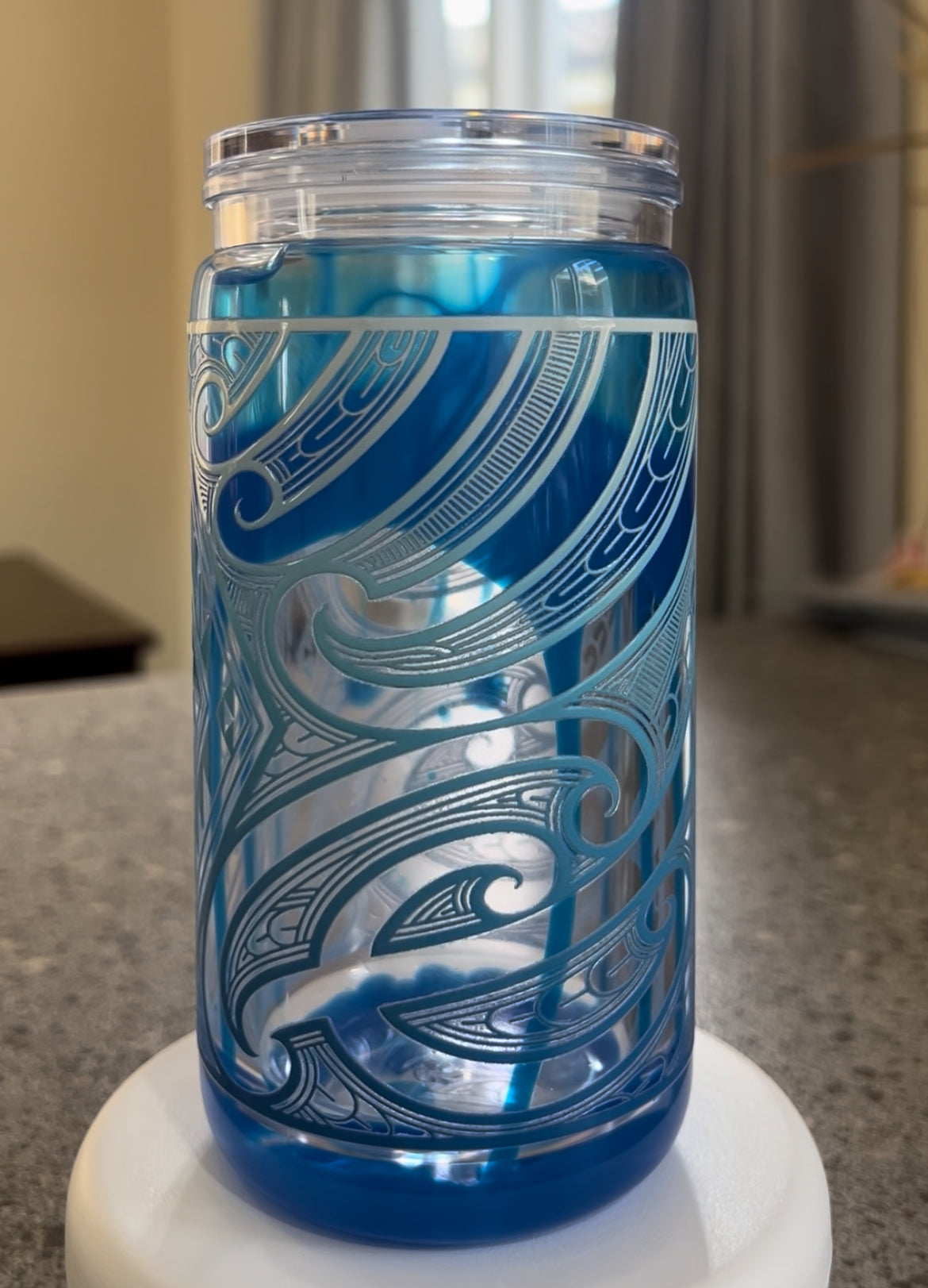 Blue Lava Drip Tumbler Acrylic - 16oz