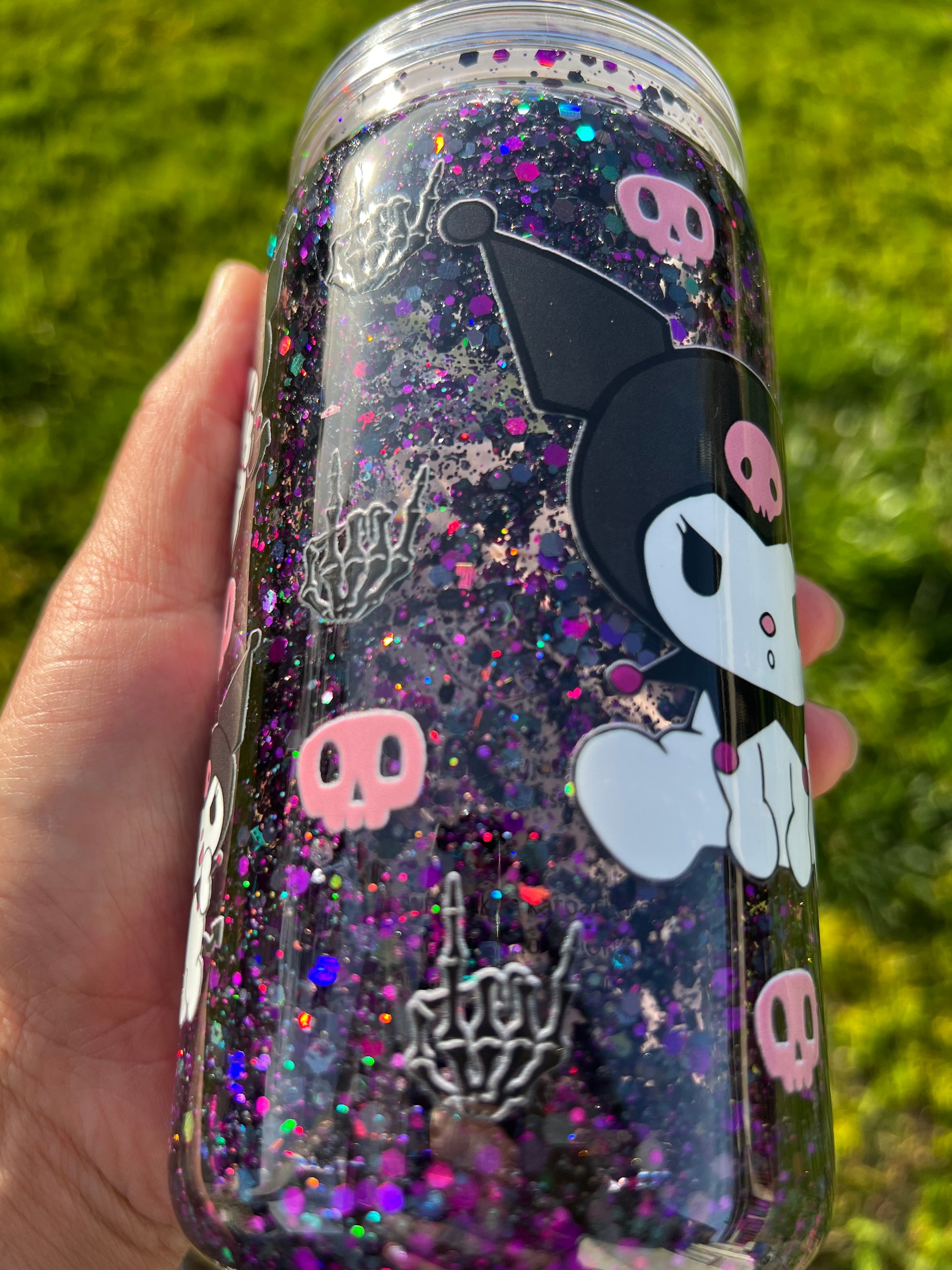 Kuromi Snowglobe Tumbler Acrylic - 16oz