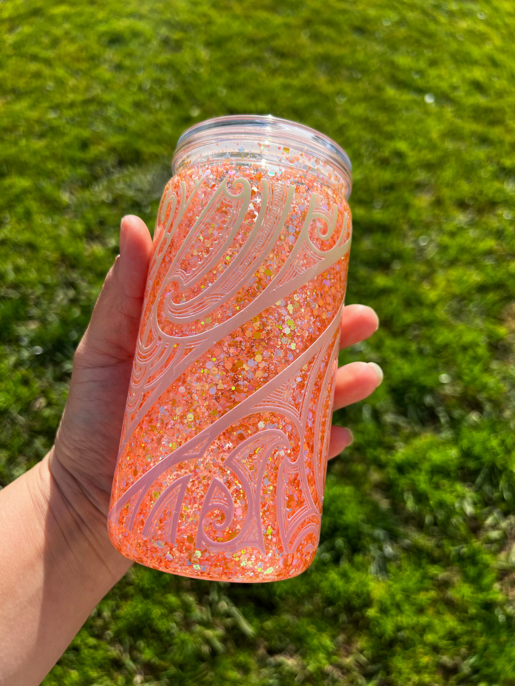 Pineapple Skies Snowglobe Tumbler Acrylic - 16oz